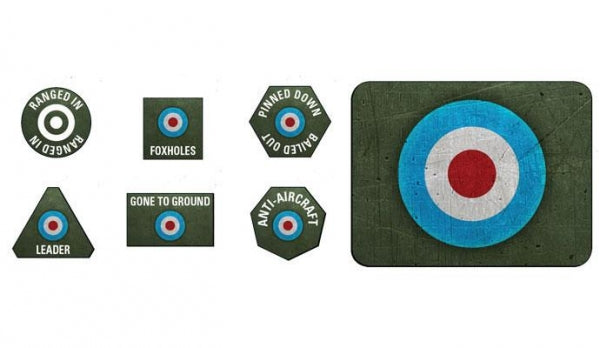 Flames of War: D-Day - British Late War Tokens and Objectives