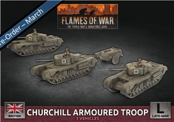 Flames Of War (WWII): (British) Churchill Armoured Troop (Plastic)
