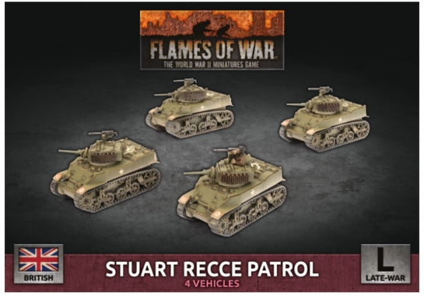 Flames Of War (WWII): (British) Stuart Recce Patrol (Plastic)