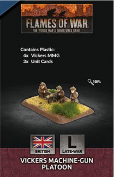 Flames of War: (British) Vickers Machine Gun Platoon (Plastic)