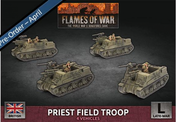 Flames Of War (WWII): (British) Priest Field Troop (Plastic)