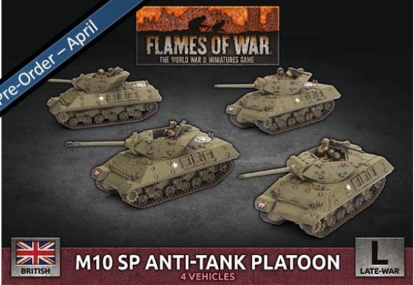Flames Of War (WWII): (British) M10 SP Anti-Tank Platoon (Plastic)