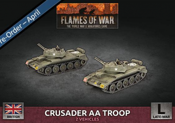 Flames Of War (WWII): (British) Crusader Armoured AA Troop (Plastic)