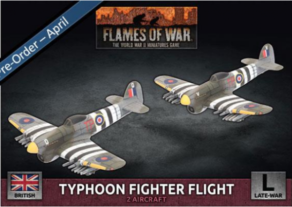 Flames Of War (WWII): (British) Typhoon Fighter Flight (Plastic)