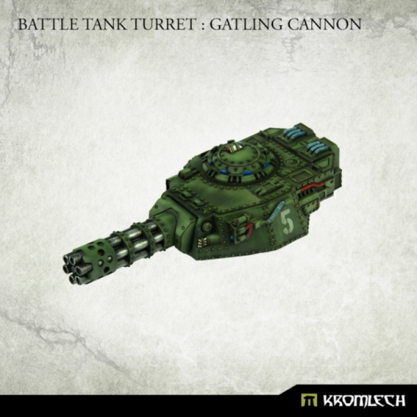 Kromlech Accessories: Battle Tank Turret - Gatling Cannon (1)