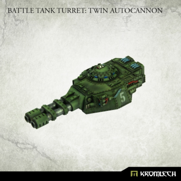Kromlech Accessories: Battle Tank Turret - Twin Autocannon (1)