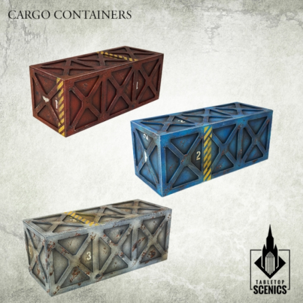 Kromlech Tabletop Scenics: Cargo Containers (3)