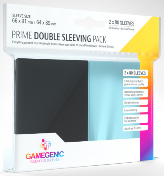 Gamegenic: Prime Sleeves - Double Sleeving Pack - Black