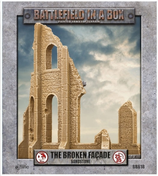 Battlefield in a Box: Gothic Battlefields - Broken Facade - Sandstone (x2) - 30mm