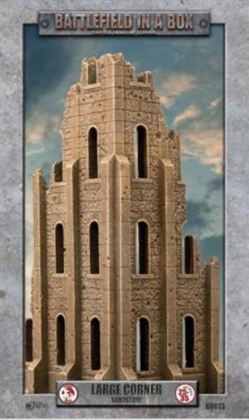 Battlefield in a Box: Gothic Battlefields - Large Corner - Sandstone (x1) - 30mm