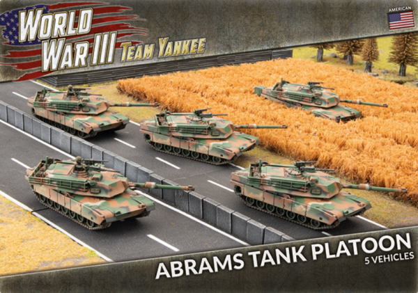 Team Yankee: (USA) M1A1 Abrams Tank Platoon (x5 Plastic)