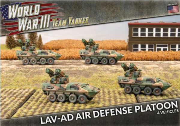 Team Yankee: (USA) LAV-AD Air Defense Platoon (x4 Plastic)