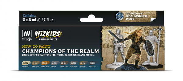 Wizkids Premium by Vallejo: Champions of the Realm Paint Set