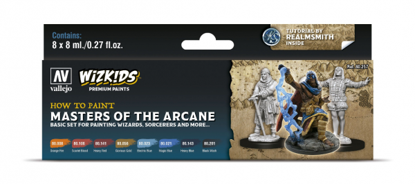 Wizkids Premium by Vallejo: Masters of the Arcane Paint Set