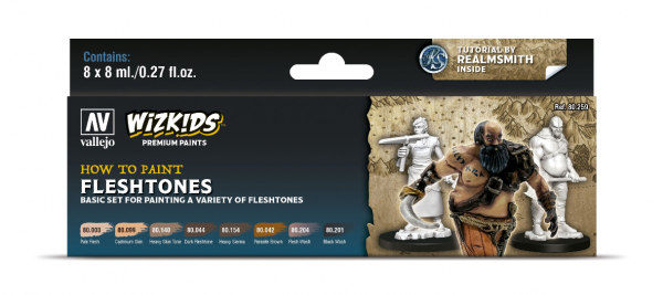 Wizkids Premium by Vallejo: Fleshtones Paint Set