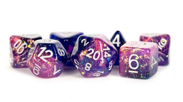 Polyhedral Dice Set: (Resin) Eternal Dice Set - Purple/Blue (7 die set)
