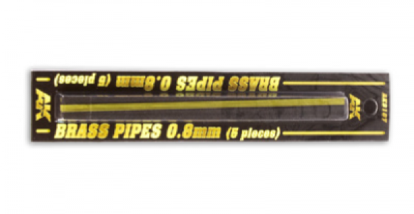 AK-Interactive: Brass Pipes (0.8mm, 5 units)