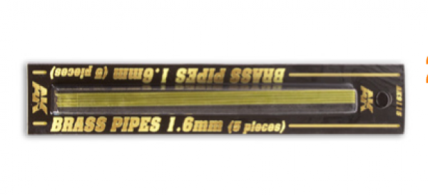 AK-Interactive: Brass Pipes (1.6mm, 5 units)
