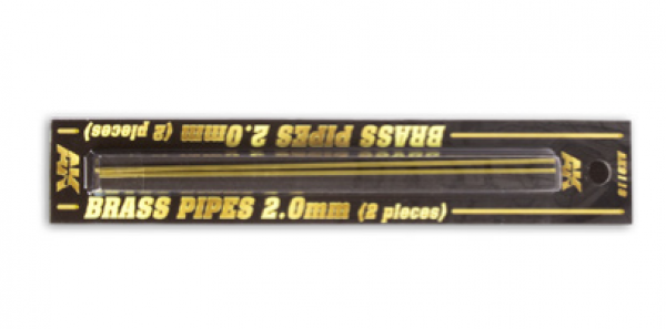 AK-Interactive: Brass Pipes (2.0mm, 2 units)