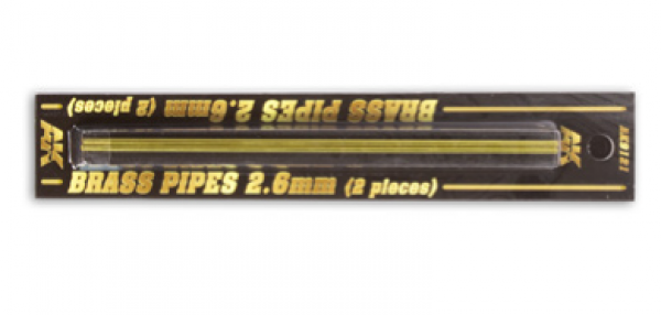 AK-Interactive: Brass Pipes (2.6mm, 2 units)