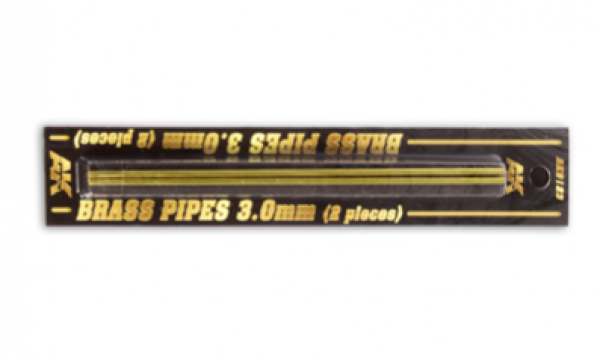 AK-Interactive: Brass Pipes (3.0mm, 2 units)
