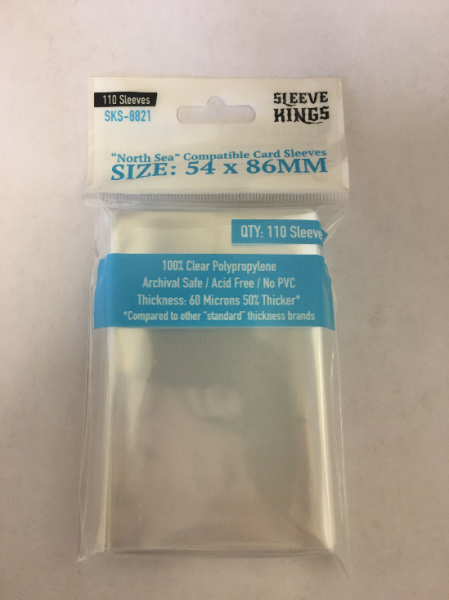 Sleeve Kings: North Sea Compatible Sleeves (54x86mm) -110 Pack, 60 Microns