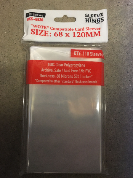 Sleeve Kings: WOTR Perfect Compatible Sleeves (68x120mm) -110 Pack, 60 Microns
