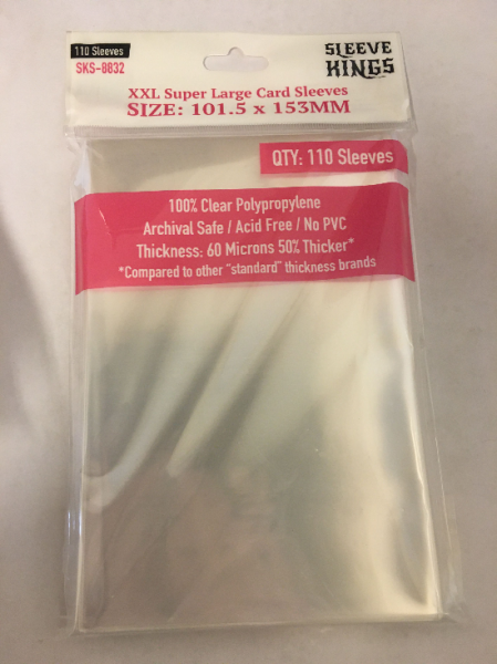Sleeve Kings: XXL Super Large Sleeves (101.5x153mm) -110 Pack, 60 Microns