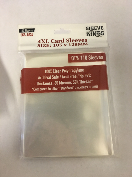 Sleeve Kings: 4XL Sleeves (103 x 128) 110 Pack, 60 Microns