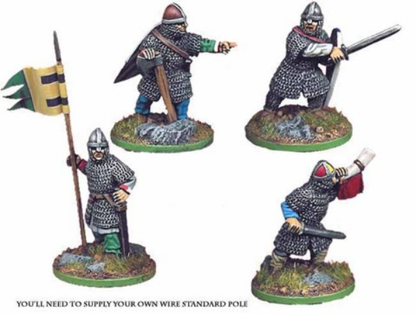 Crusader Miniatures: Norman Infantry Command (4)