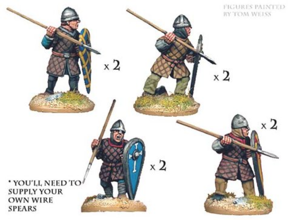 Crusader Miniatures: Norman Spearmen in Quilted Armour (8)