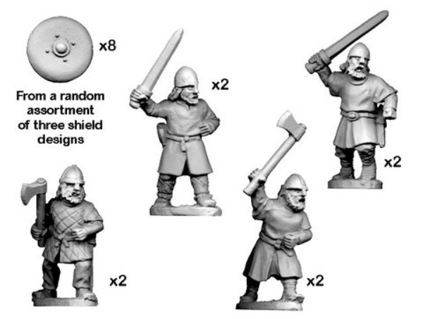 Crusader Miniatures: Bondi with Swords & Axes (8)