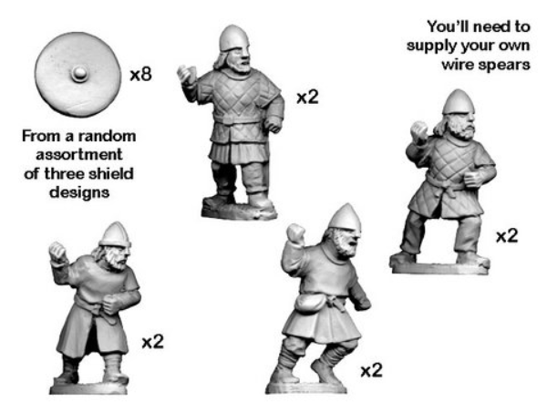 Crusader Miniatures: Bondi with Spears (8)
