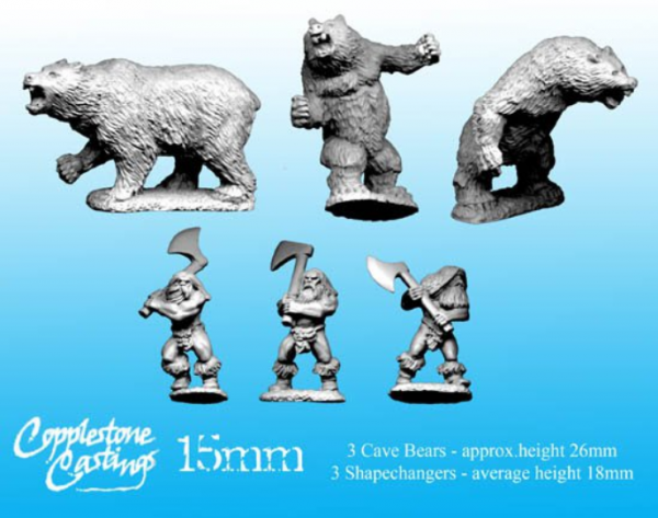 15mm Barbarica Fantasy: Shapechangers & Cave Bears