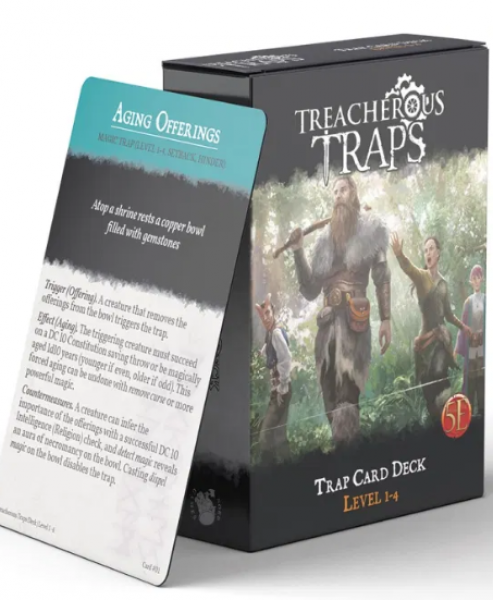 RPG Accessory: Treacherous Traps CR 1-4 Deck (5E)