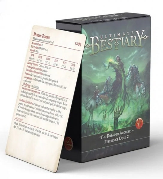 D&D 5th Edition: The Dreaded Accursed Reference Deck #2 (5E)