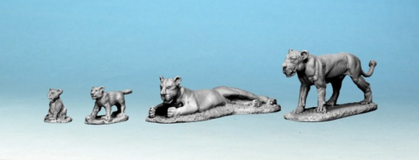 28mm Modern: North Star Africa - Lioness and Cub (4)