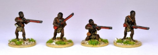28mm Historical: Northstar Africa - Matabele Warriors Firing Muskets (4)