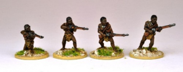 28mm Historical: Northstar Africa - Matabele Warriors Firing Rifles (4)