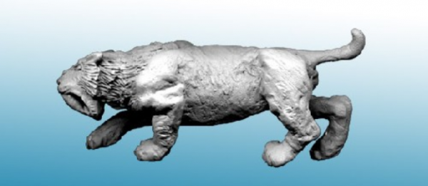 28mm: Animals - Sabre Tooth Tiger Stalking (1)
