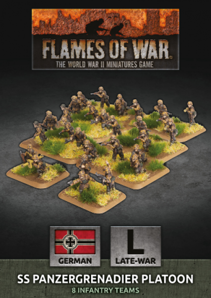 Flames of War: (German) SS Panzergrenadier Platoon (30 figs Plastic)