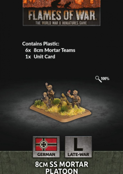 Flames of War: (German) 8cm SS Mortar Platoon (x6 Plastic)