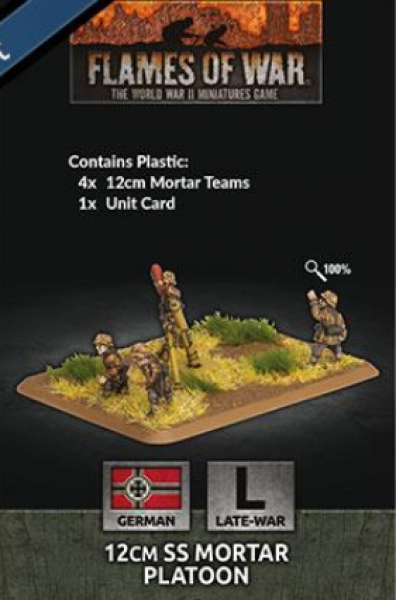 Flames of War: (German) 12cm SS Mortar Platoon (x4 Plastic)
