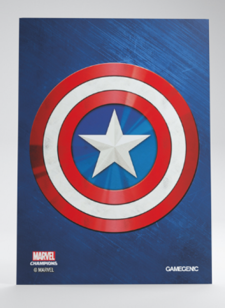Gamegenic: Marvel Champions Art Standard Size Sleeves - Captain America (50)