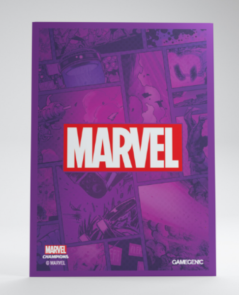 Gamegenic: Marvel Champions Art Standard Size Sleeves - Purple Marvel Logo (50)