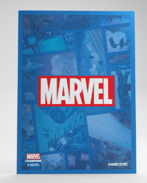 Gamegenic: Marvel Champions Art Standard Size Sleeves - Blue Marvel Logo (50)