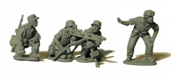 28mm World War II: (German) MG34 on Tripod and Four Crew