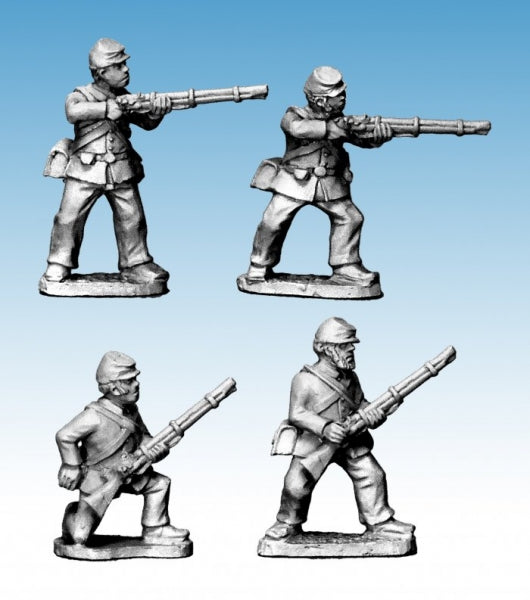 Crusader Miniatures: American Civil War - Infantry in Jacket and Kepi Skirmishing (4)