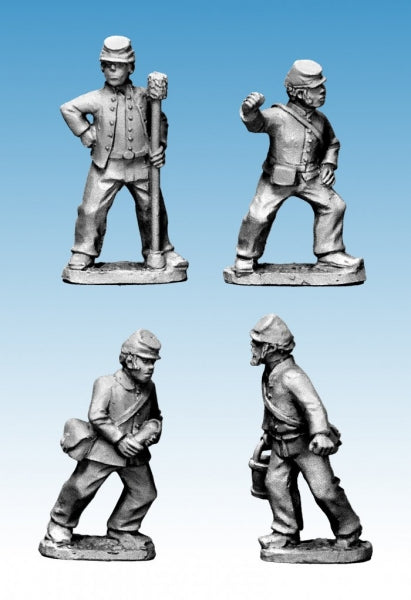 Crusader Miniatures: American Civil War - Artillery Crew in Kepi (4)