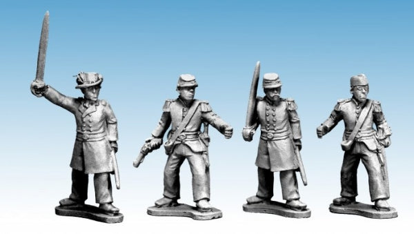 Crusader Miniatures: American Civil War - 79th New York Infantry Command (4)